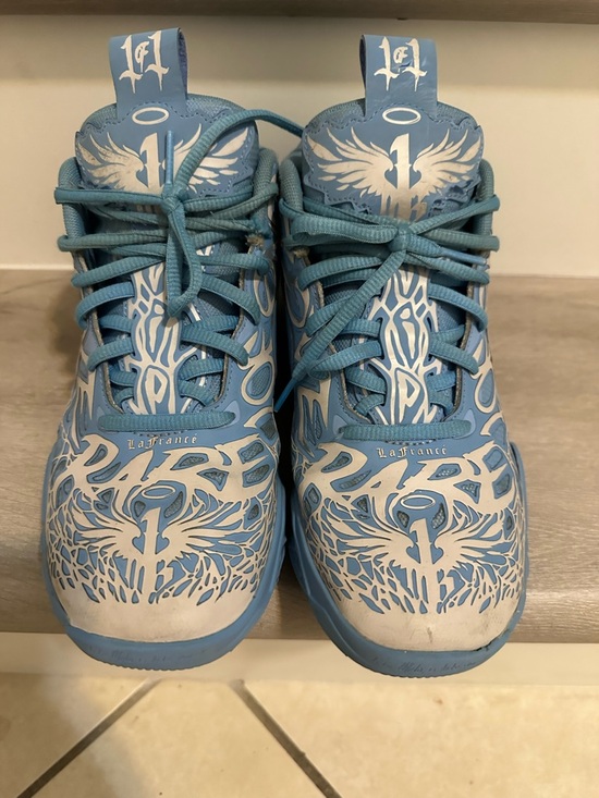 Puma Other - Puma Kids Light Blue and White Graphic Lace-Up Sneakers